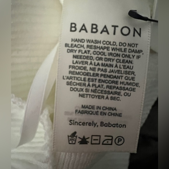 Babaton White Sculpt Knit Criss Cross Cropped Tank (Rib-knit Cross-Front Halter) - Picture 8 of 9